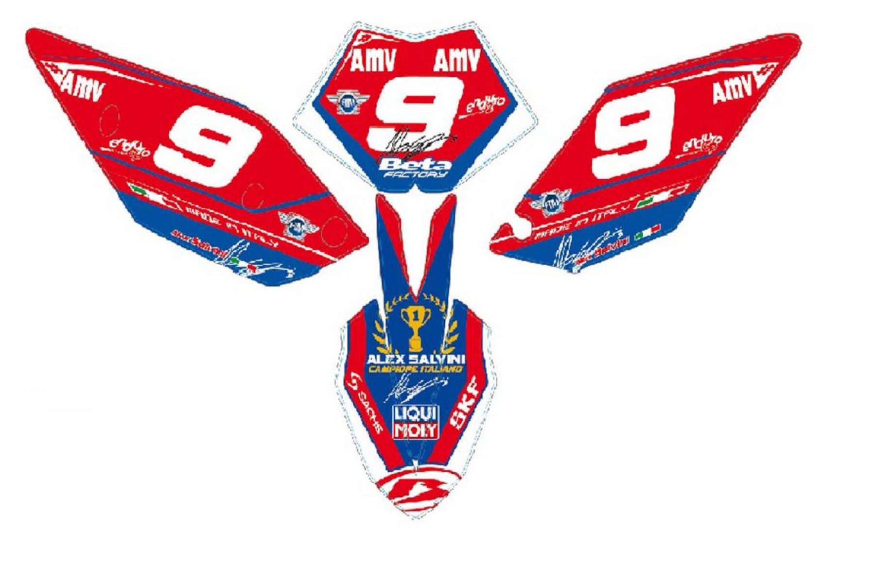 DECAL KIT SALVINI REPLICA RR2T/4T DECAL KIT SALVINI REPLICA RR2T/4T