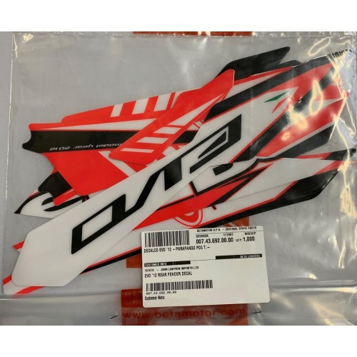 EVO '12 REAR FENDER DECAL