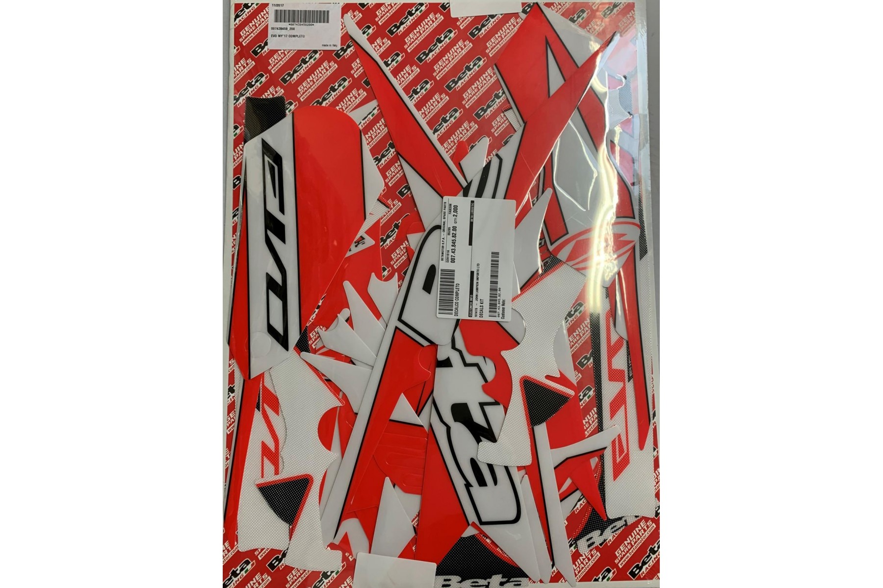 DECAL KIT COMPLETE EVO 2017 DECAL KIT COMPLETE EVO 2017