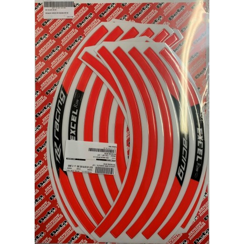 RED RIMS DECALS RR RACING