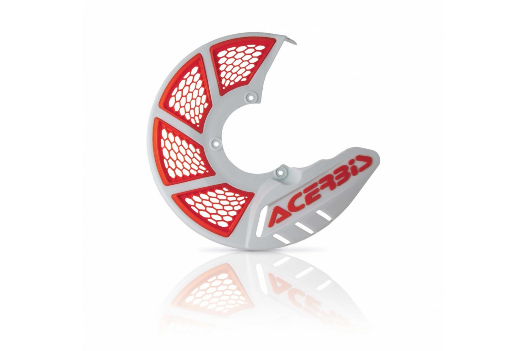 X-BRAKE 2.0 FRONT DISC COVER WHITE/RED X-BRAKE 2.0 FRONT DISC COVER WHITE/RED
